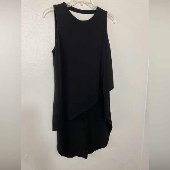 Express Black Asymmetrical Tiered Tank Top - Picture 1 of 6